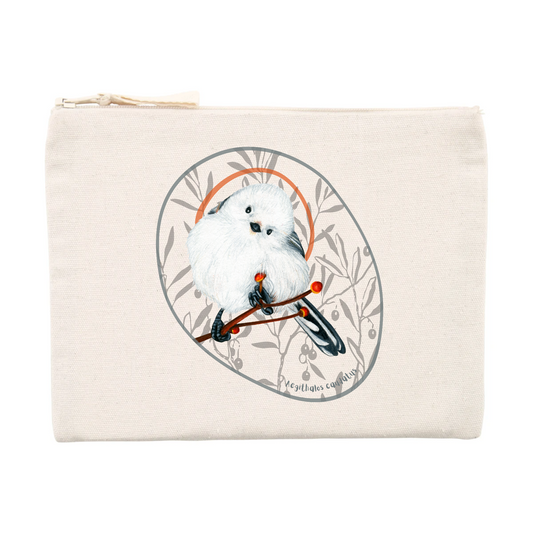 Pochette - Trousse graphisme oiseau mésange à longue queue