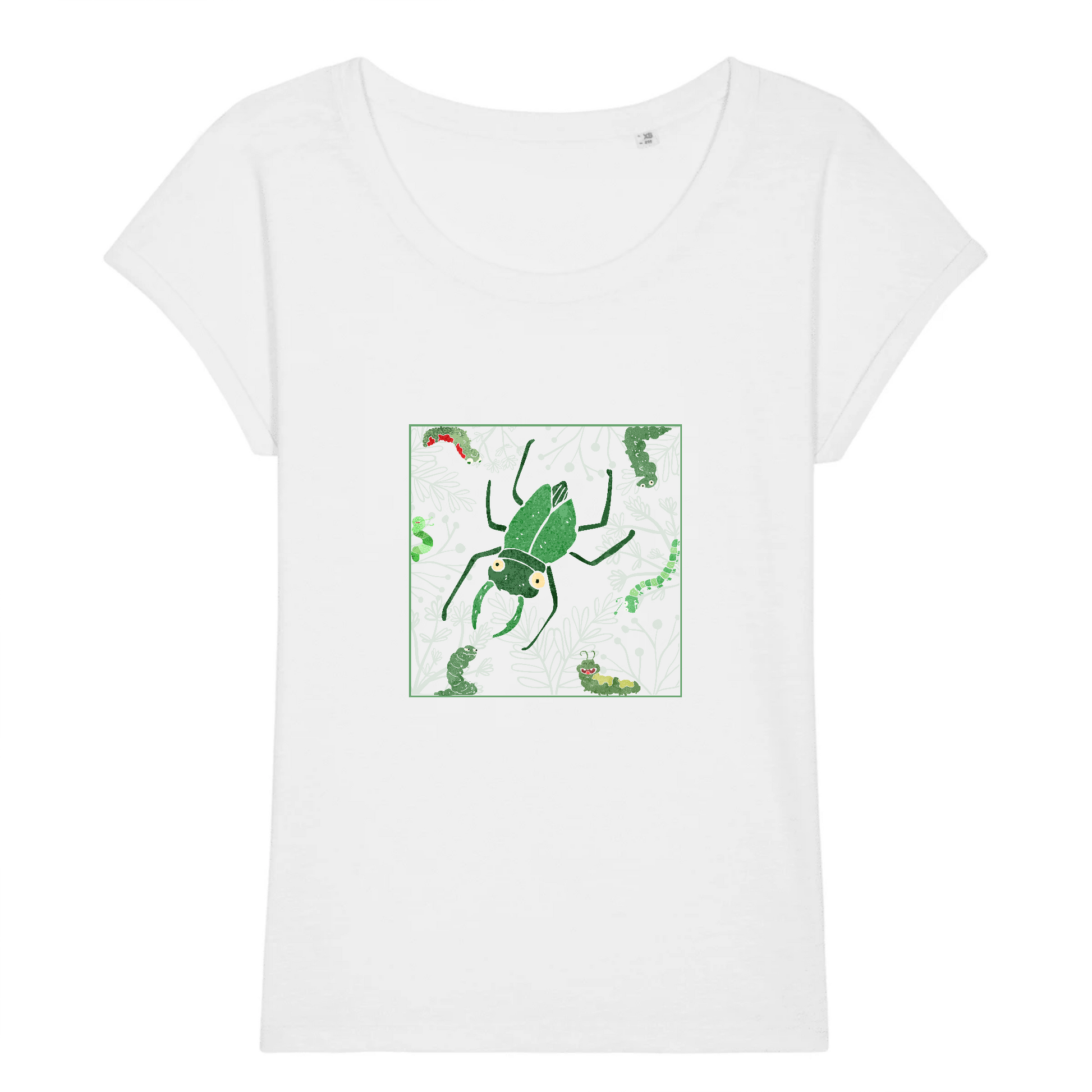 Petite prédation | T-shirt 100% Coton Bio Slub Femme - ROUNDER | Blanc