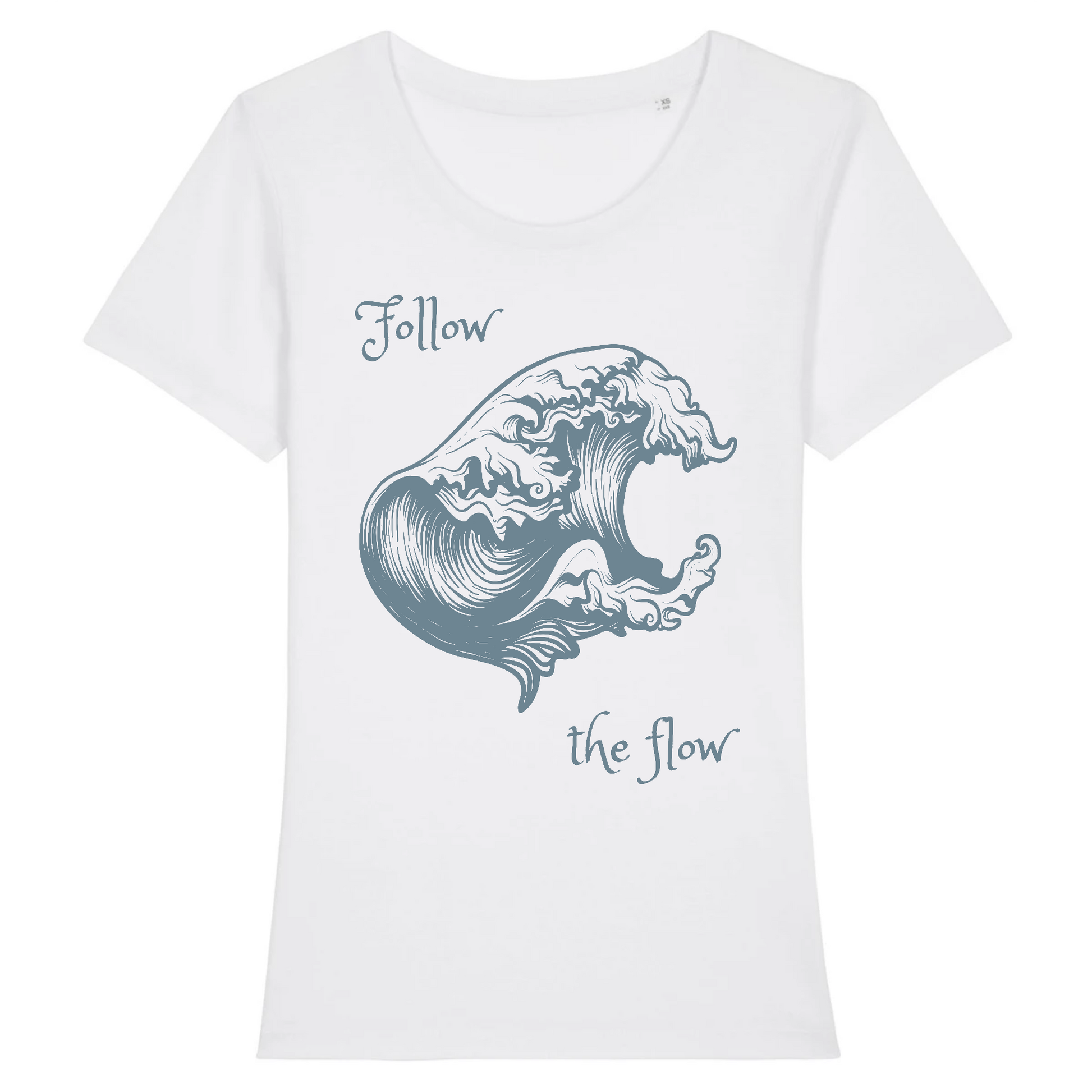 Flow | T-shirt Femme 100% Coton BIO - EXPRESSER | Blanc