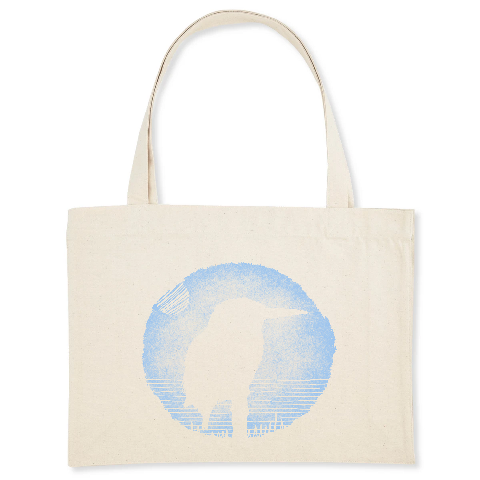 Sac Totebag coton bio | graphisme oiseau martin pêcheur