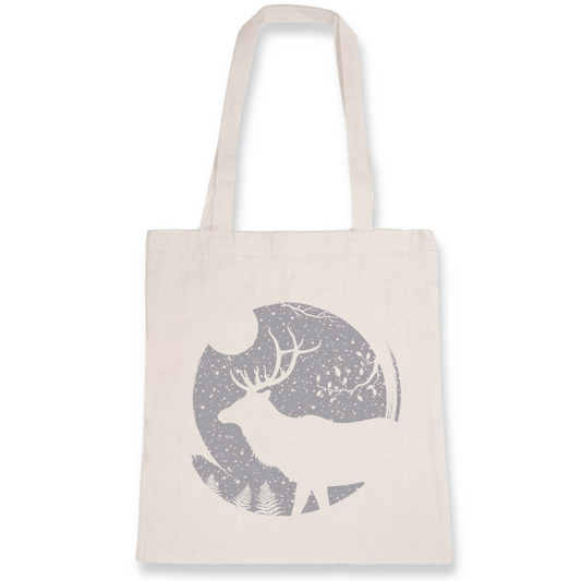 Sac Totebag coton bio | graphisme cerf