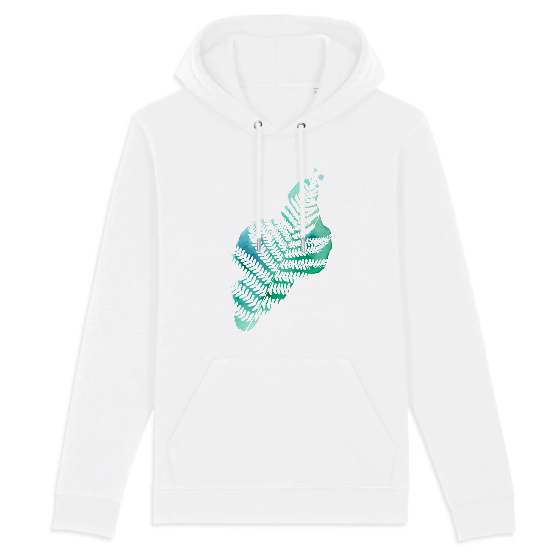 Ptéridophyte | Sweat à capuche BIO Unisexe - CRUISER | Blanc