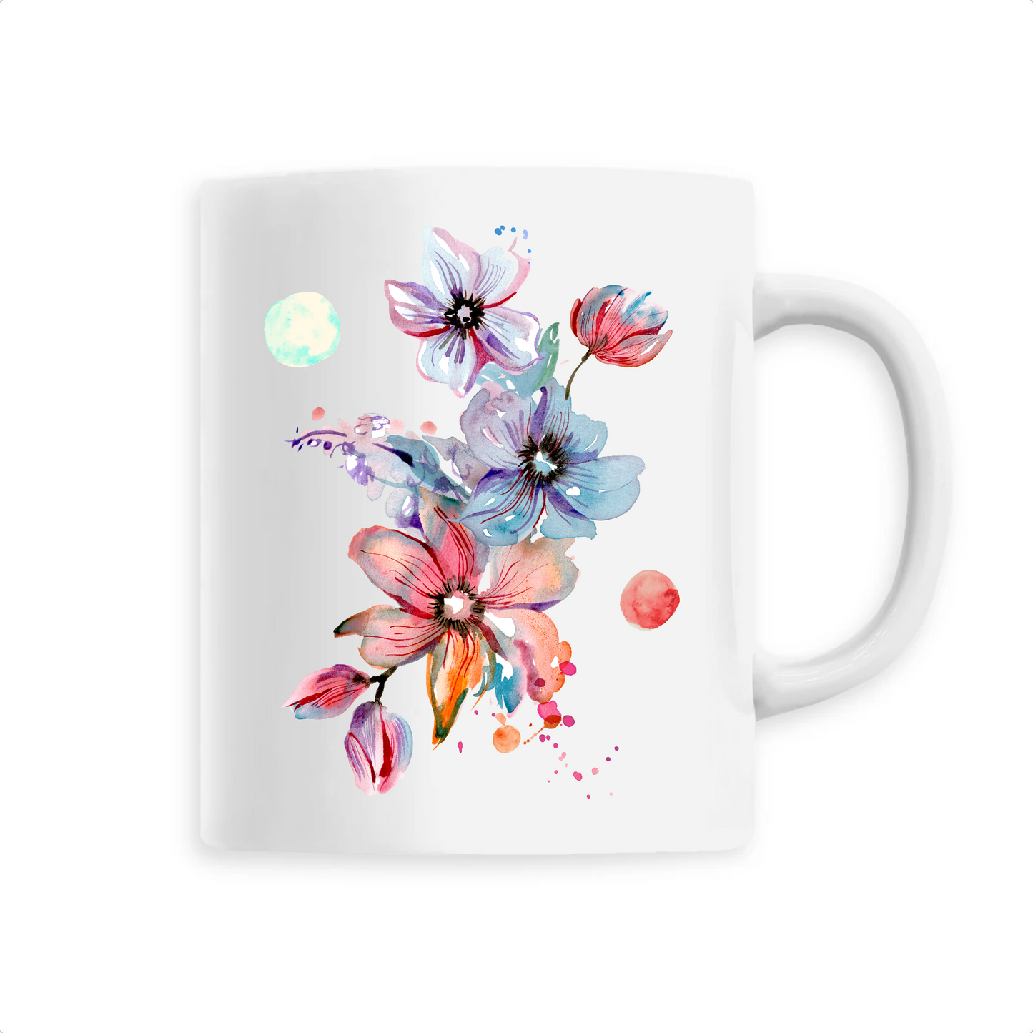 Bouquet | Mug céramique | Blanc