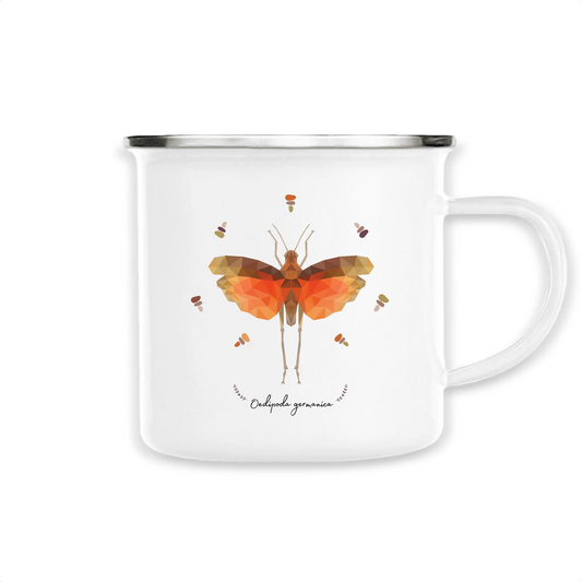 Oedipoda germanica | Mug émaillé | Blanc