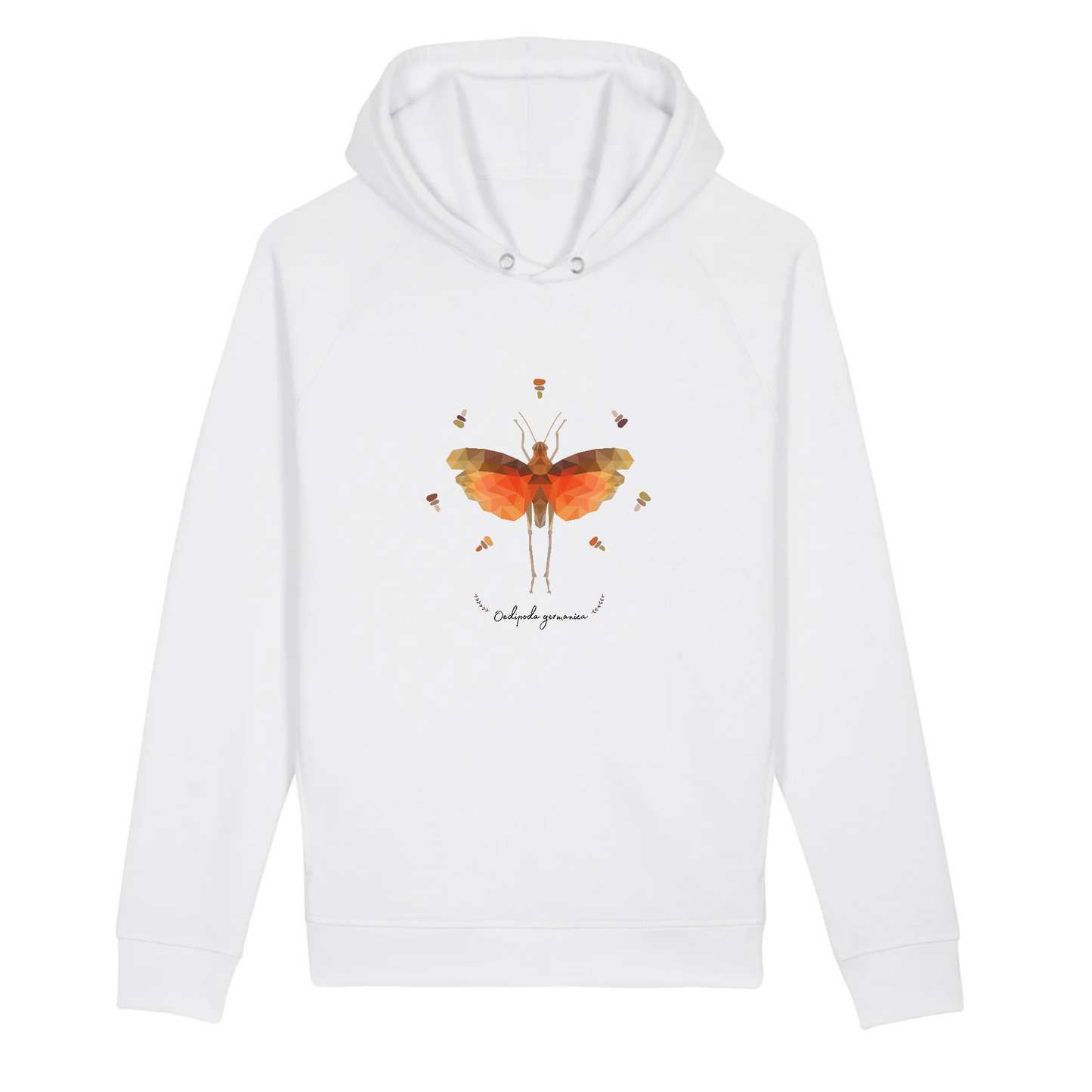 Oedipoda germanica | Sweat à capuche BIO Unisexe - SIDER | Blanc