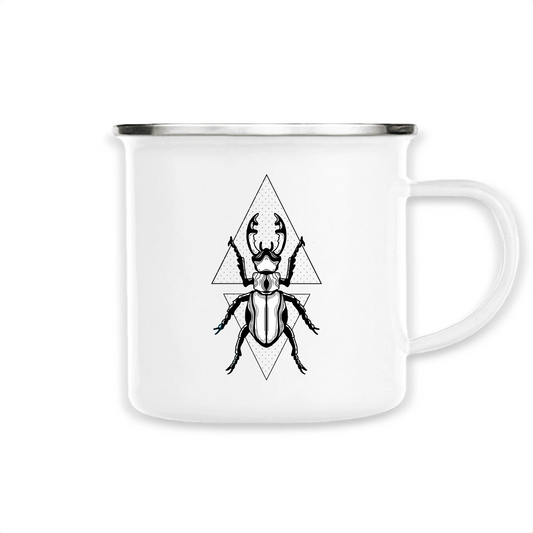 Beetle | Mug émaillé | Blanc