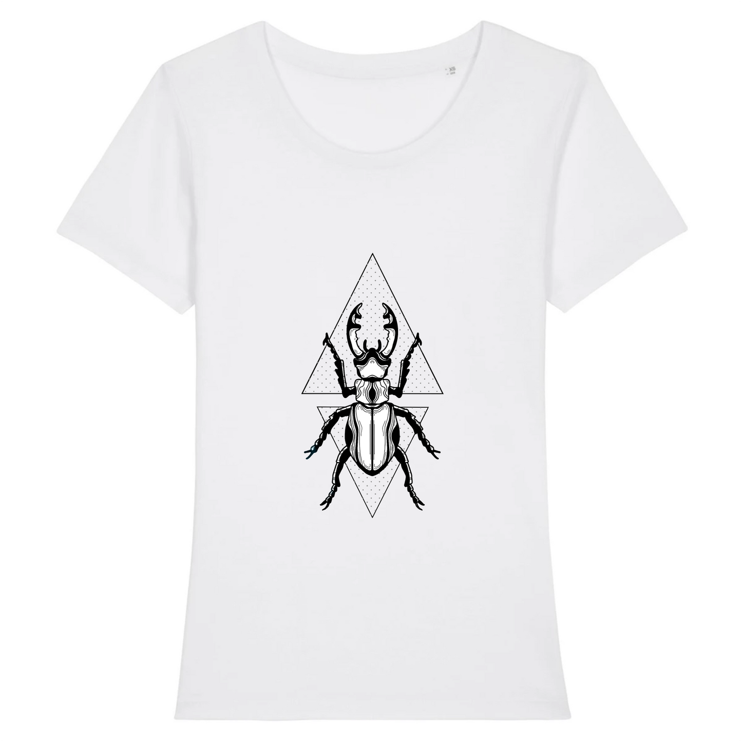 Beetle | T-shirt Femme 100% Coton BIO - EXPRESSER | Blanc