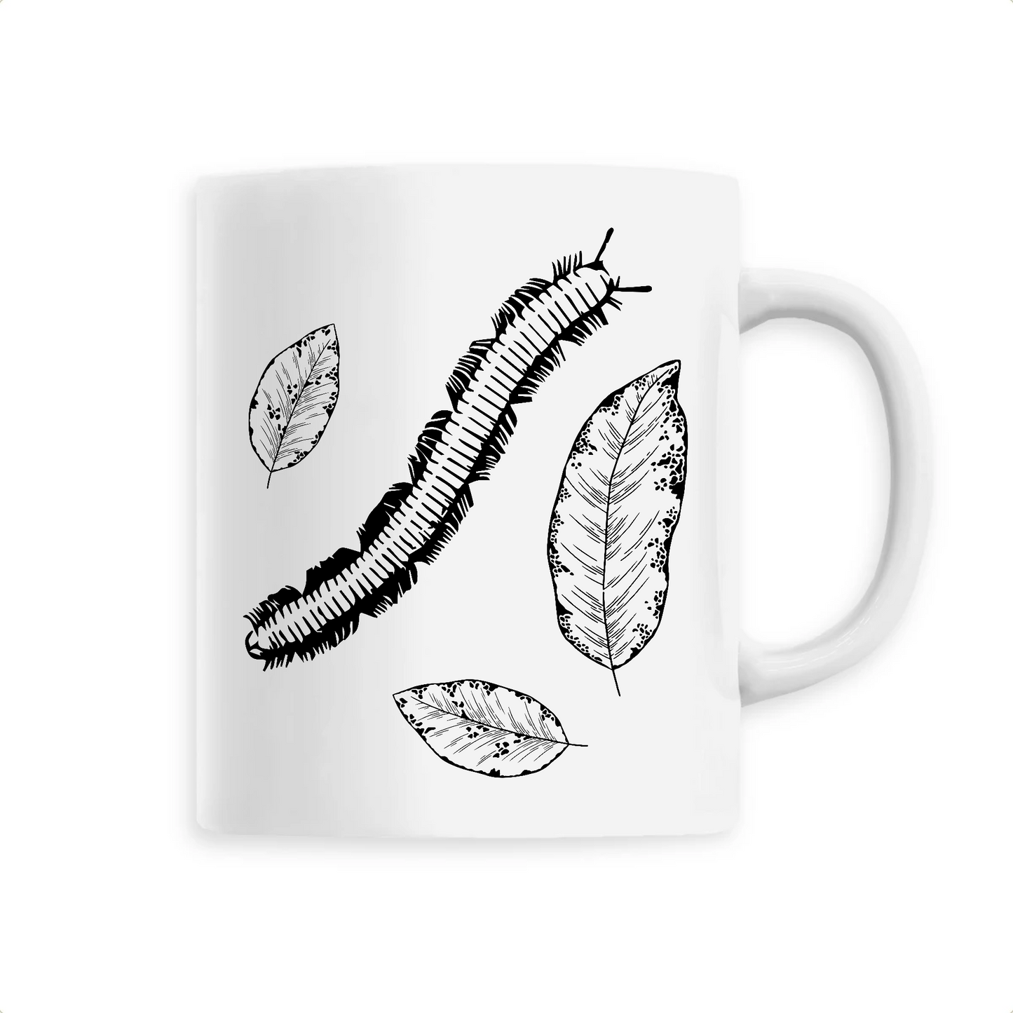 Myriapode | Mug céramique | Blanc