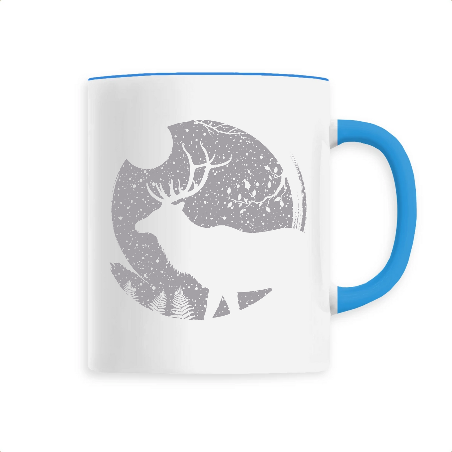 Cerf | Mug céramique | Bleu