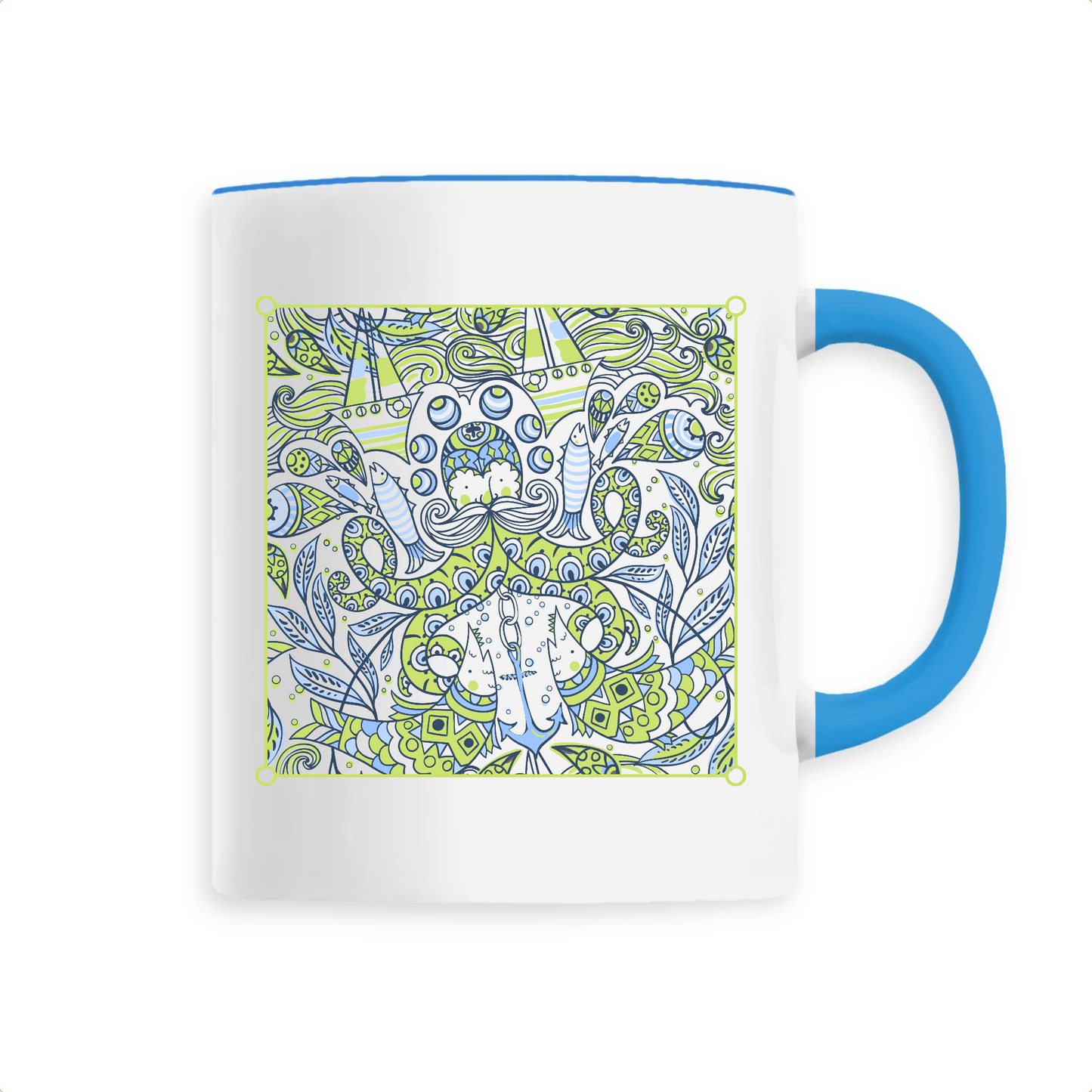 Pêcheur | Mug céramique | Bleu