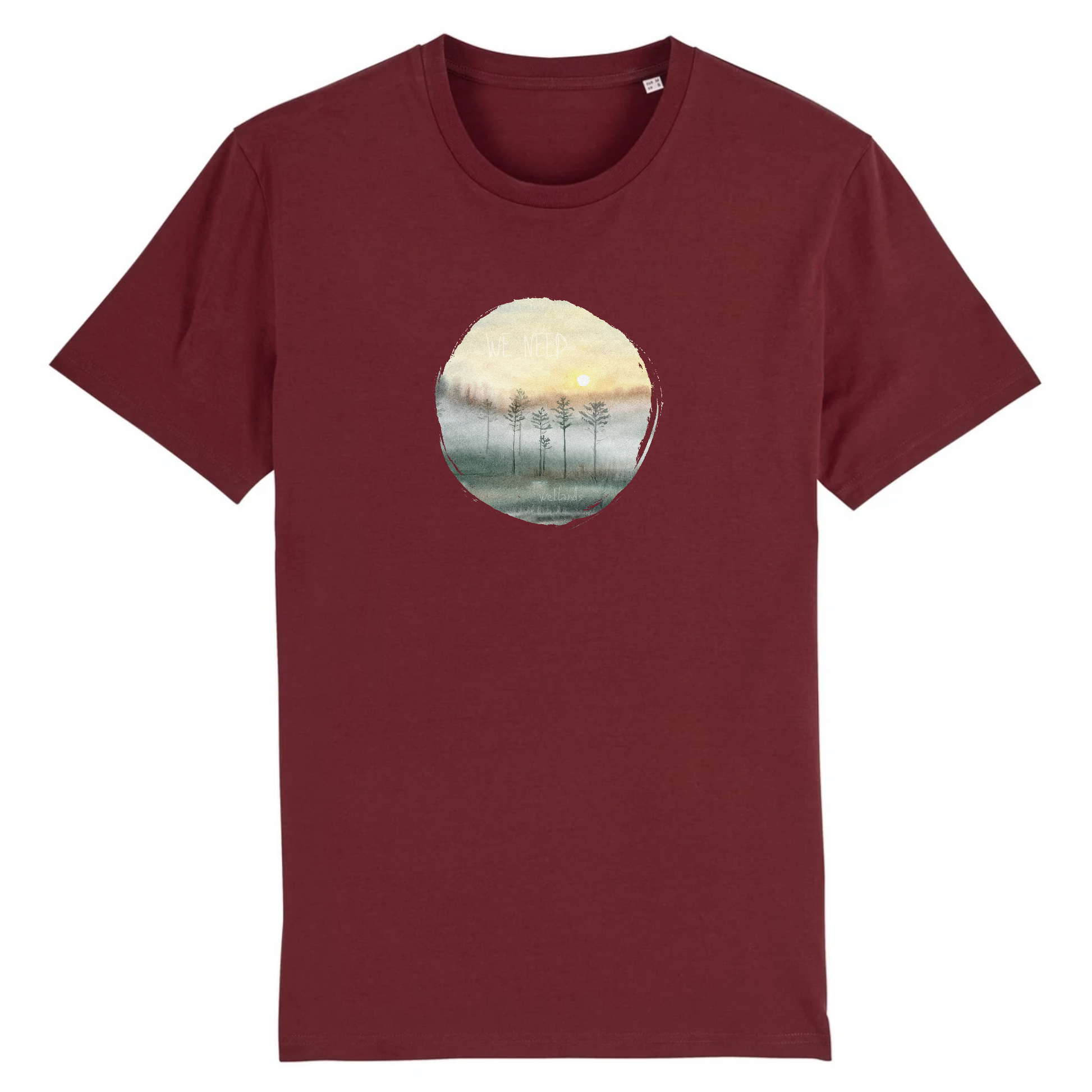 Wetlands | T-shirt Unisexe - ROCKER | Coton Bio | Bordeaux
