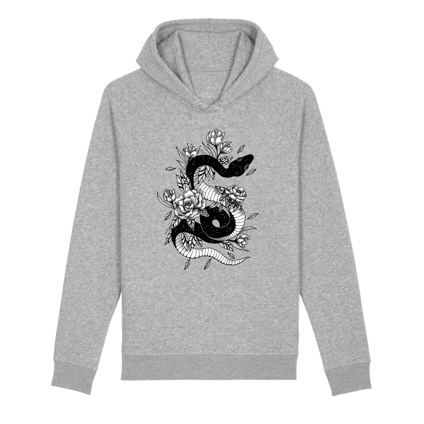 Serpent | Sweat à capuche BIO Unisexe - SIDER | Gris