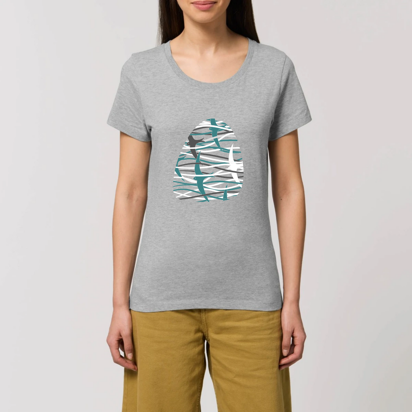 In the wind | T-shirt Femme 100% Coton BIO - EXPRESSER | Gris