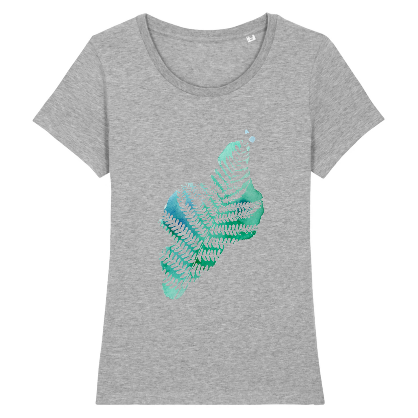 Ptéridophyte | T-shirt Femme 100% Coton BIO - EXPRESSER | Gris