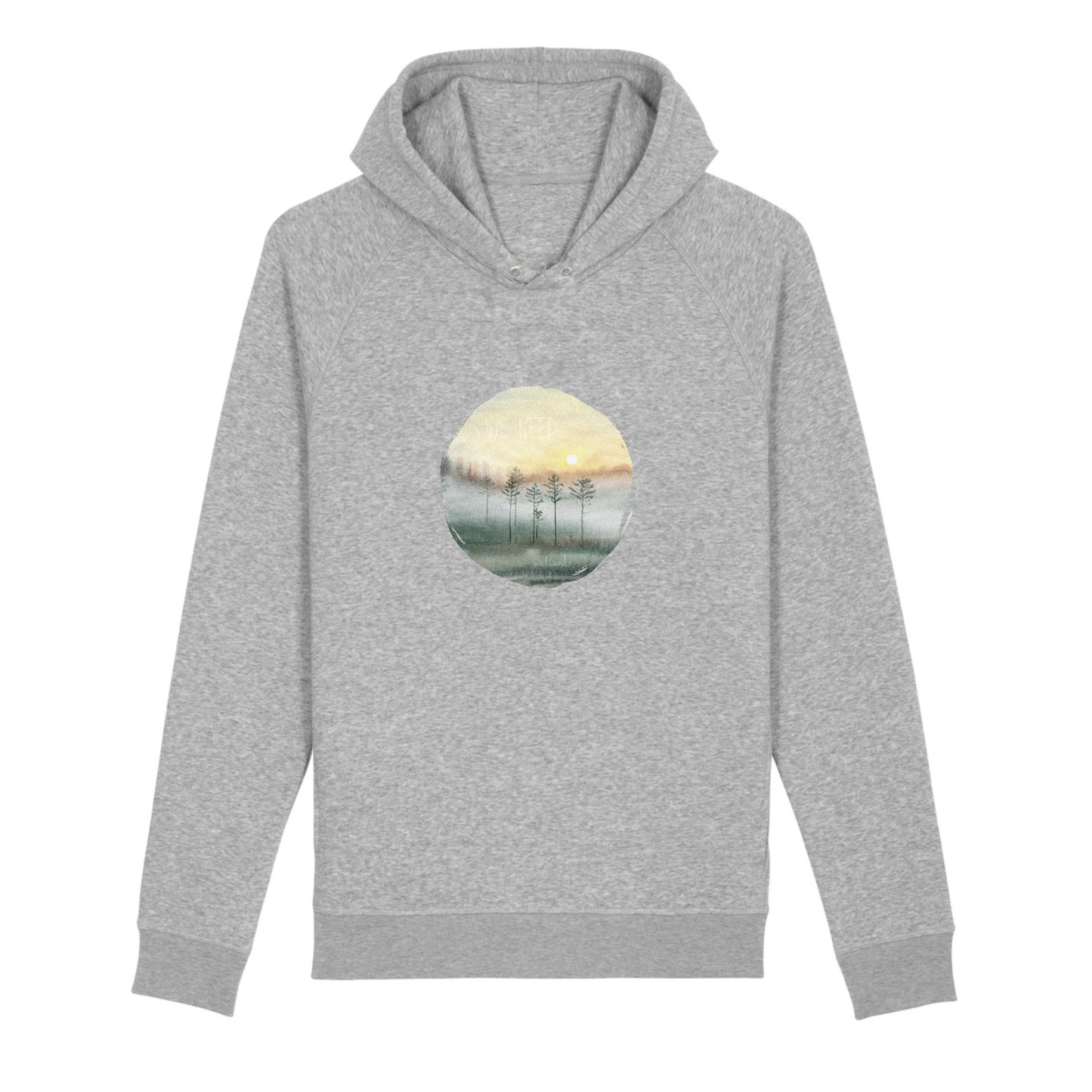 Wetlands | Sweat à capuche BIO Unisexe - SIDER | Coton Bio | Gris