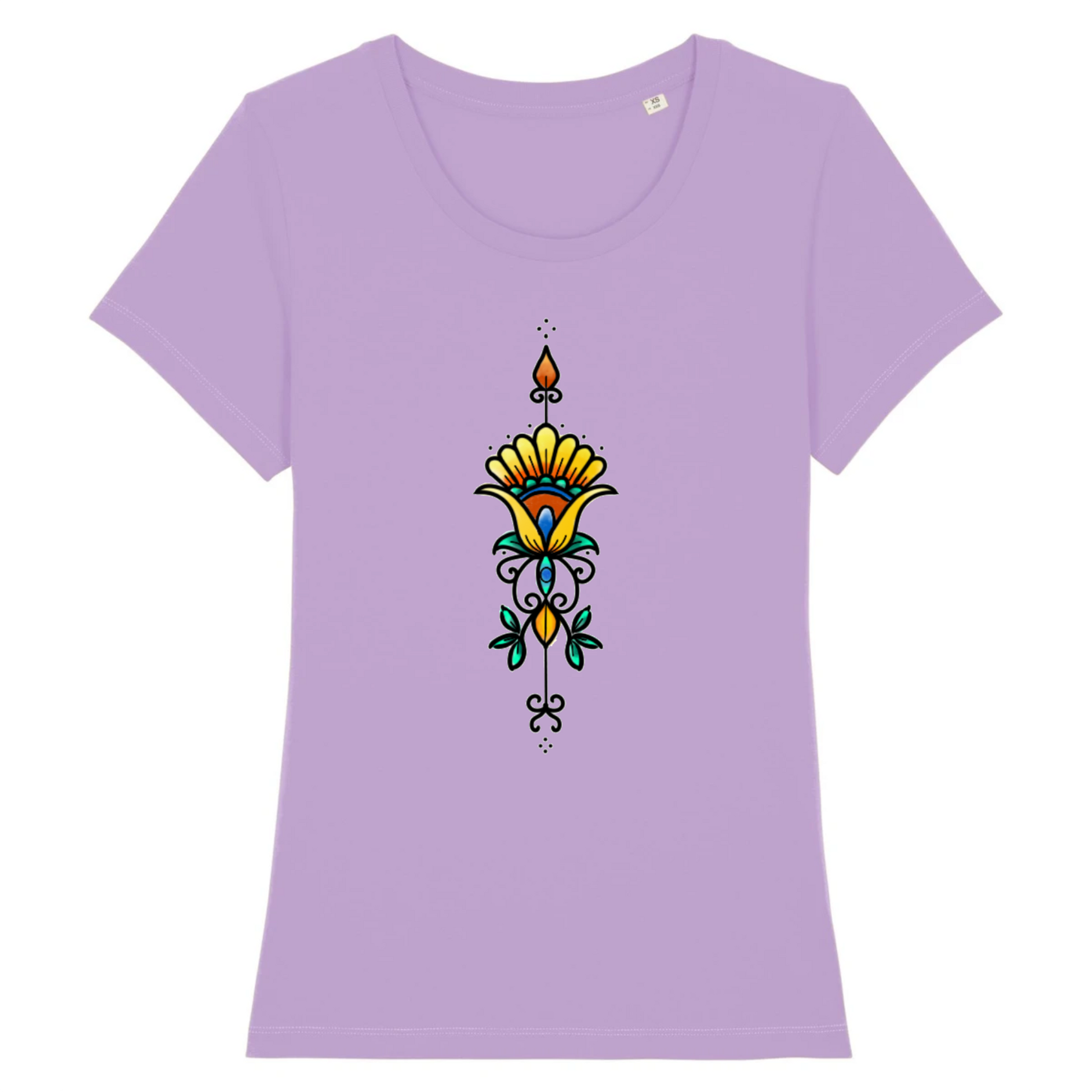 Fleur | T-shirt Femme 100% Coton BIO - EXPRESSER | Lavande