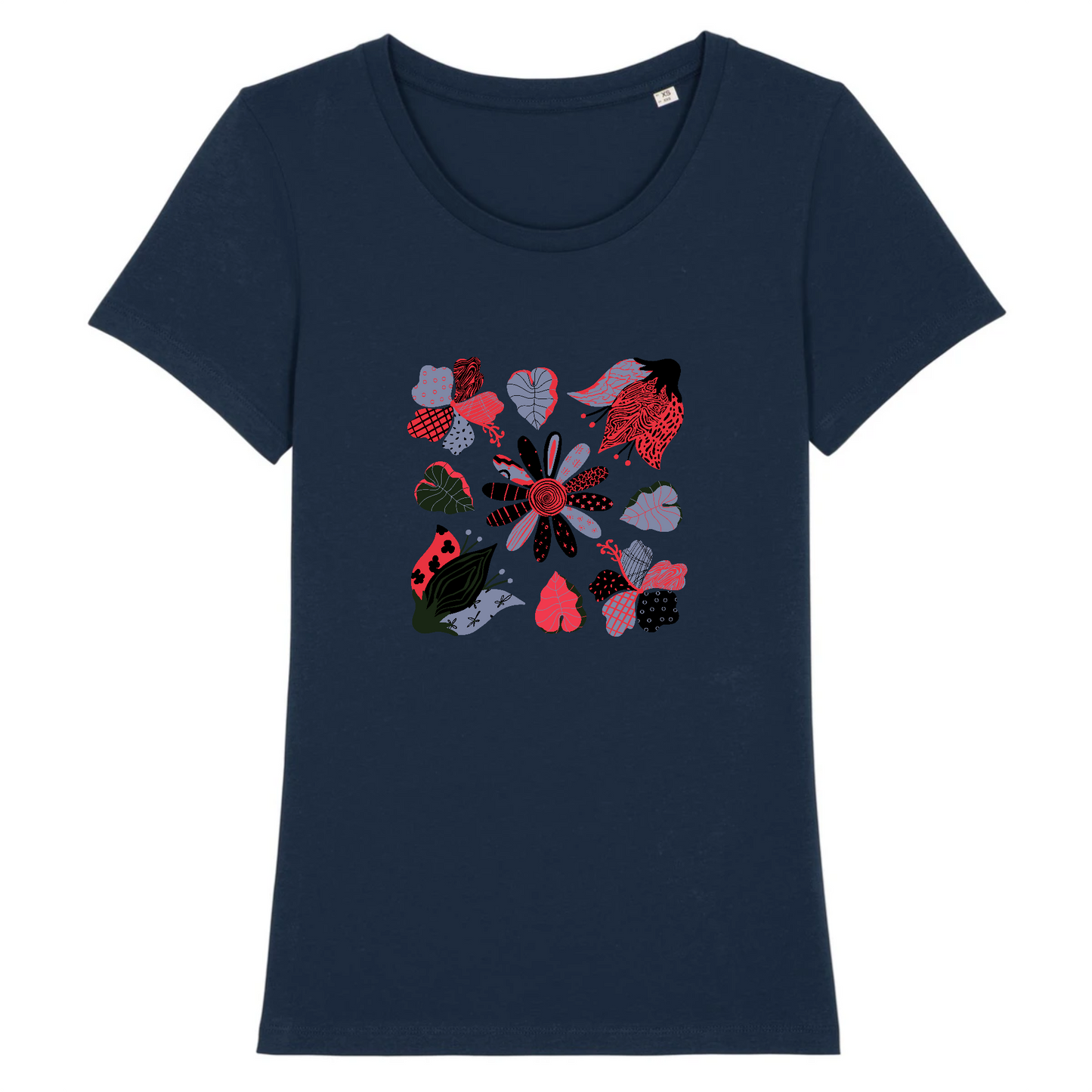 Delectamentum flores | T-shirt Femme 100% Coton BIO - EXPRESSER | Marine