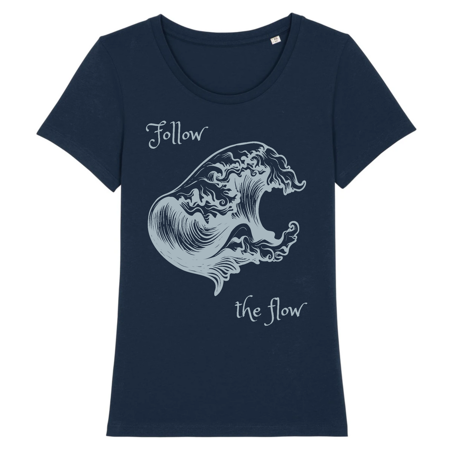 Flow | T-shirt Femme 100% Coton BIO - EXPRESSER | Marine