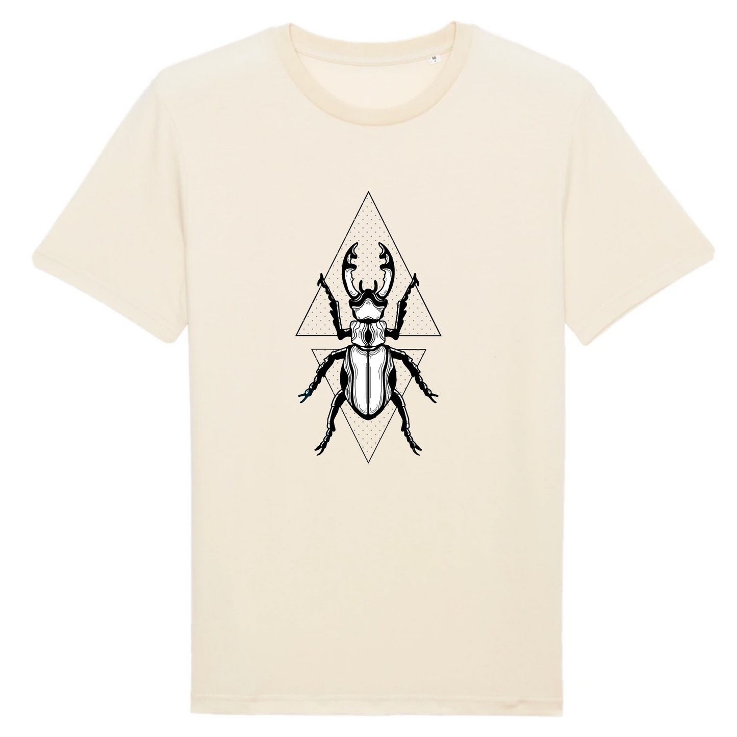 T-shirt homme coton bio | Graphisme insecte coléoptère | Naturel