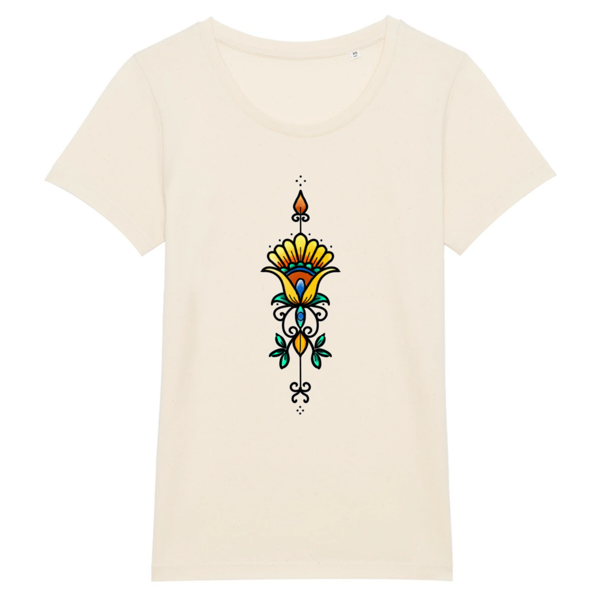 Fleur | T-shirt Femme 100% Coton BIO - EXPRESSER | Naturel