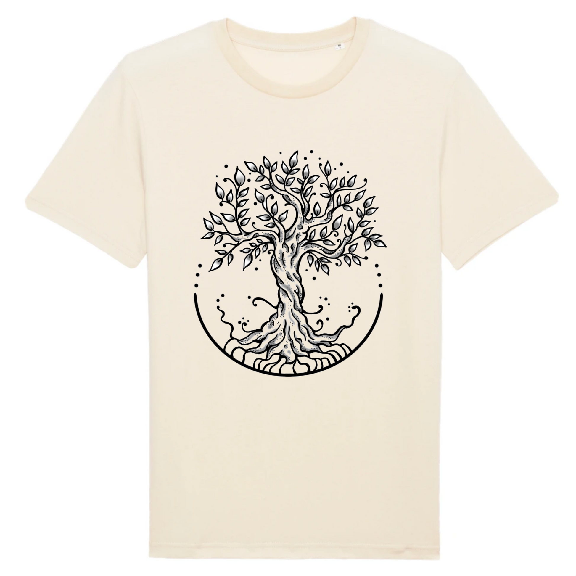 T-shirt homme coton bio | Graphisme arbre | Naturel