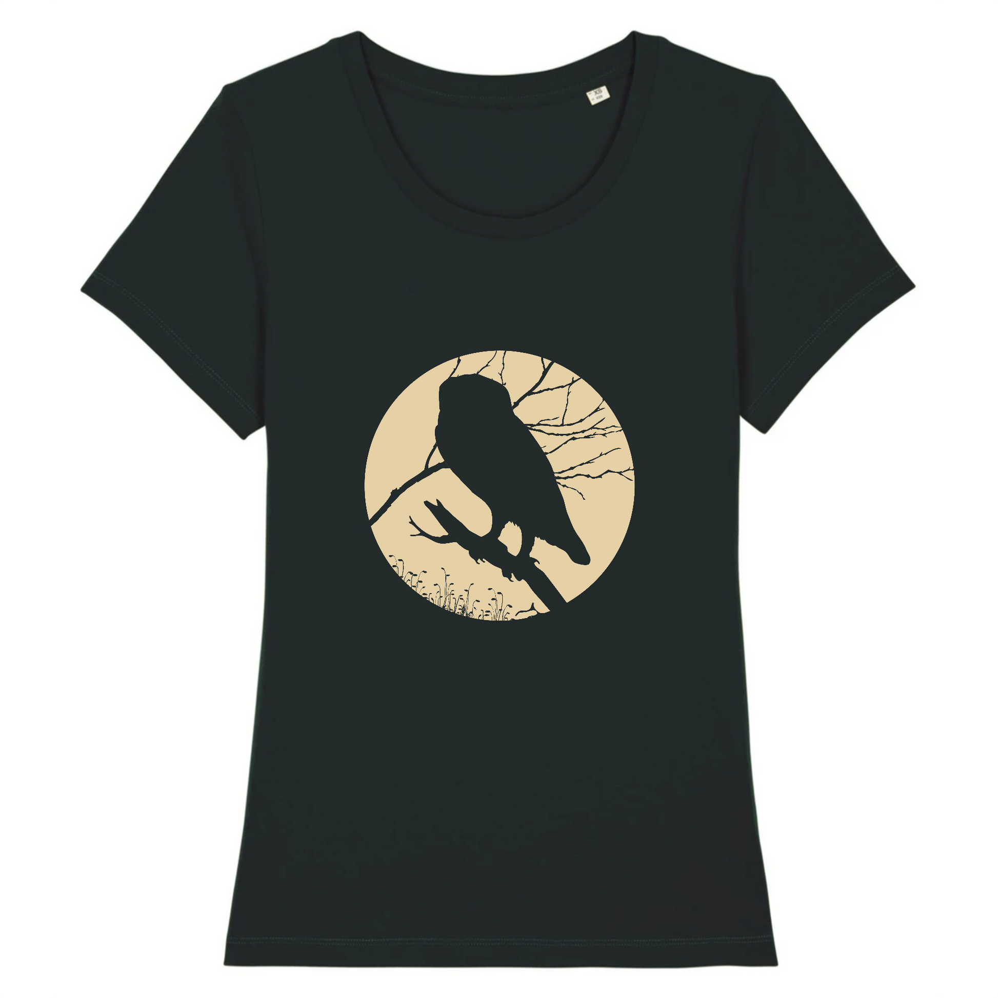 Midnight owl | T-shirt Femme 100% Coton BIO - EXPRESSER | Noir