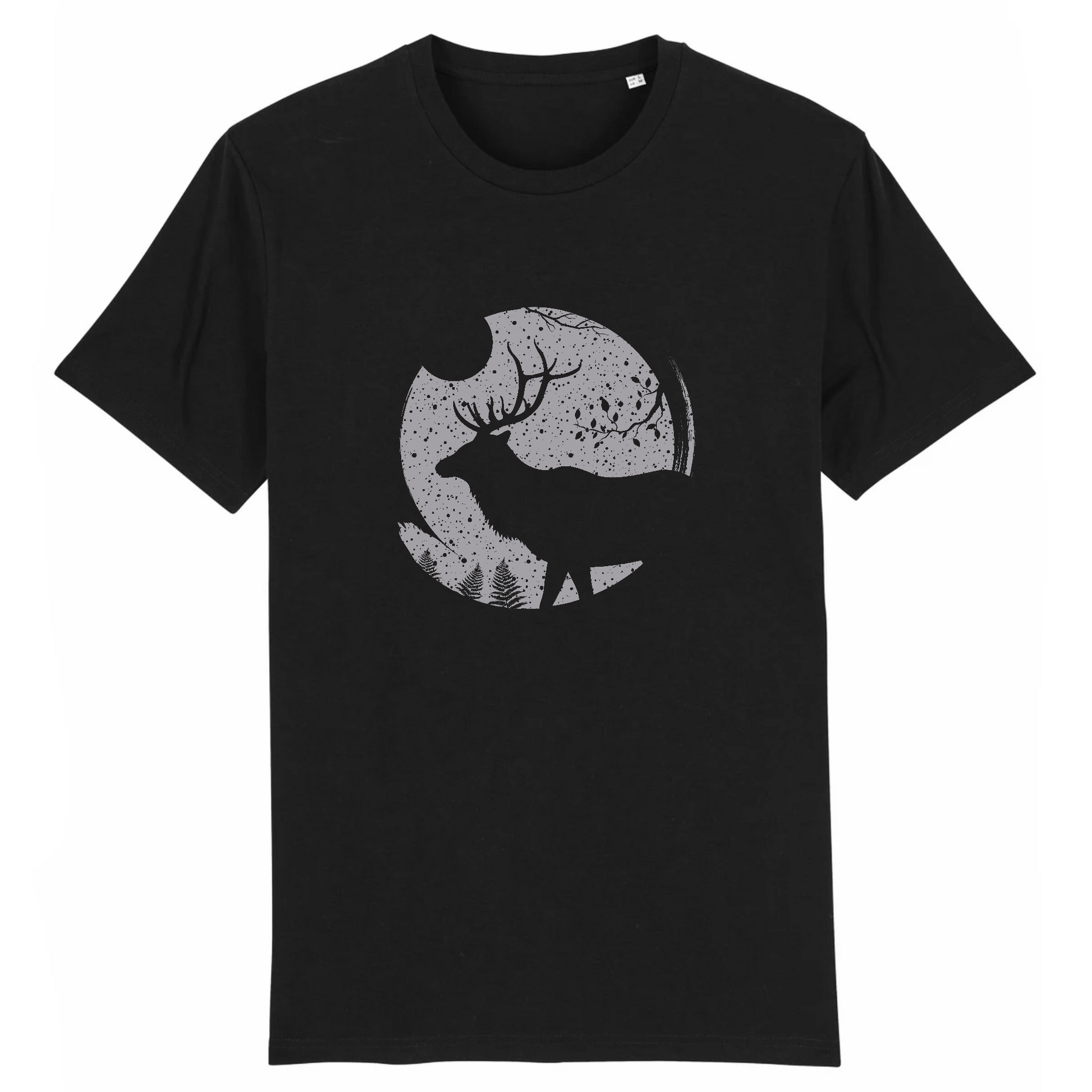 Cerf | T-shirt Unisexe - Coton BIO - CREATOR | Noir