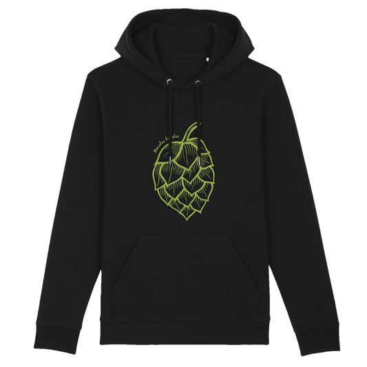 Humulus lupulus | Sweat à capuche BIO Unisexe - CRUISER | Noir