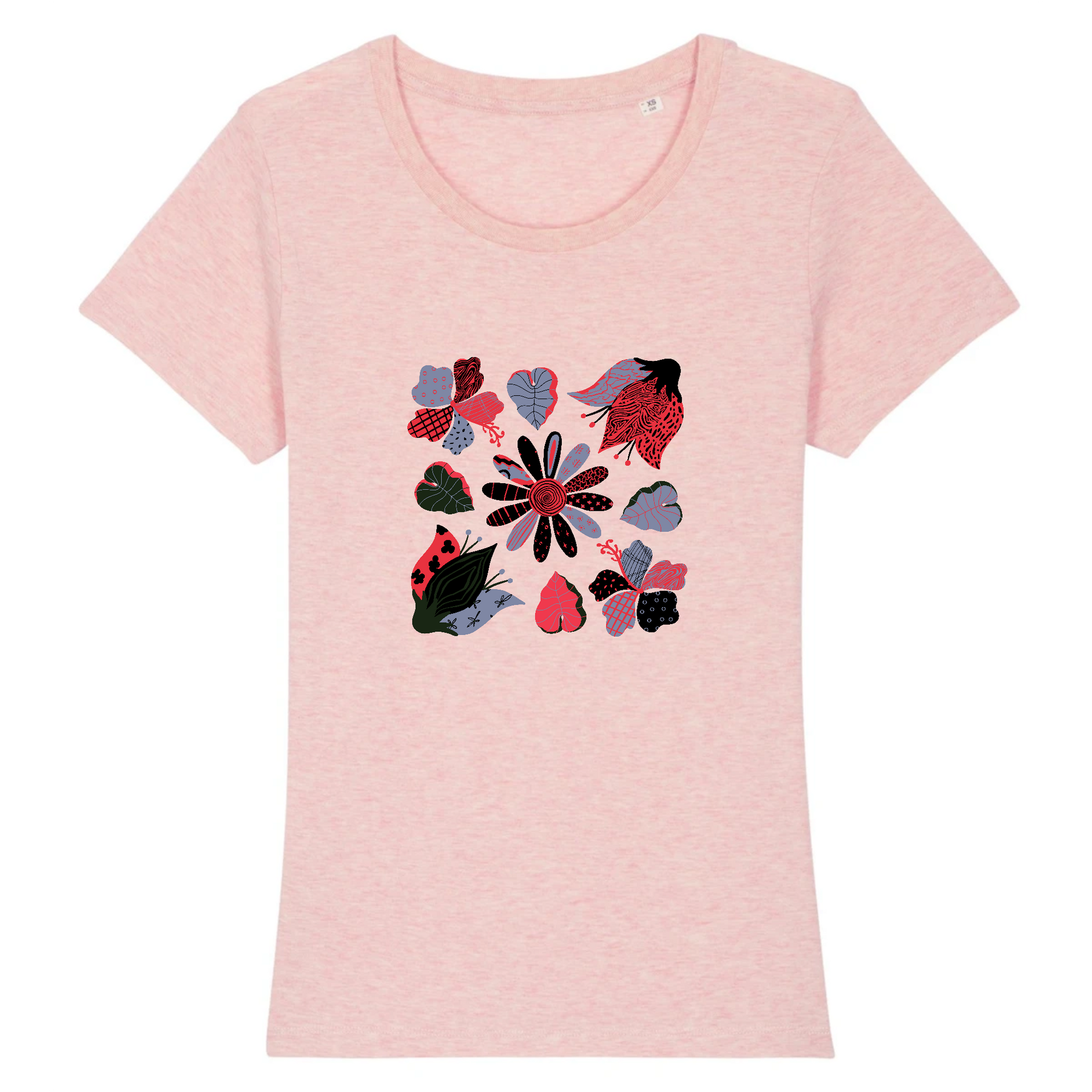 Delectamentum flores | T-shirt Femme 100% Coton BIO - EXPRESSER | Rose