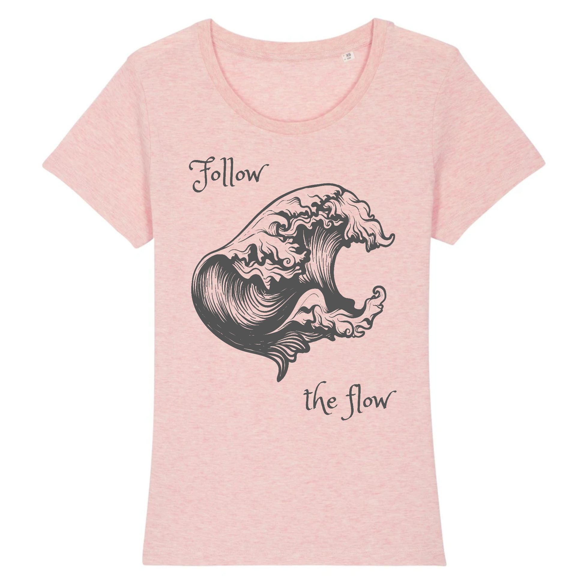 Flow | T-shirt Femme 100% Coton BIO - EXPRESSER | Rose