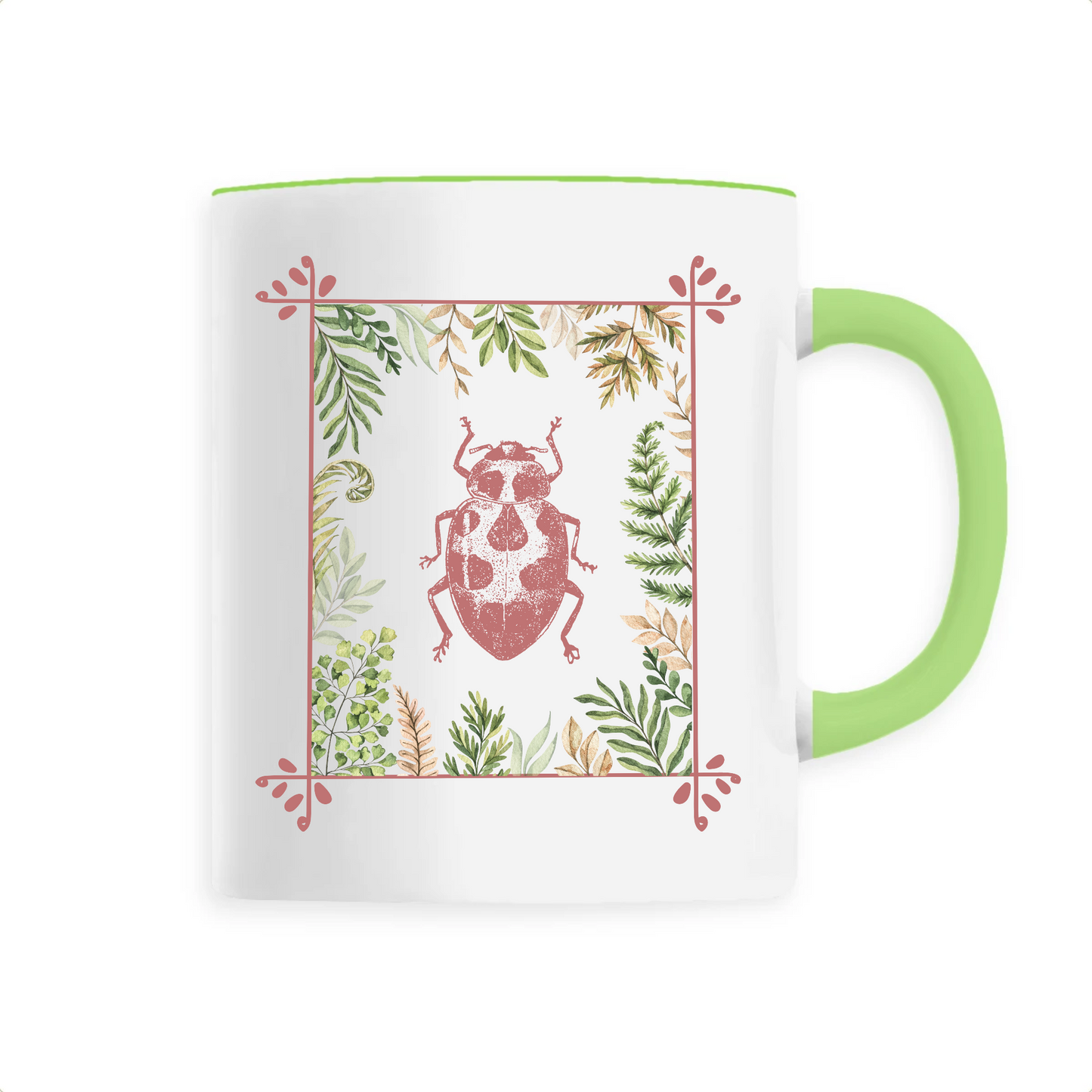 Coccinelle | Mug céramique | Vert