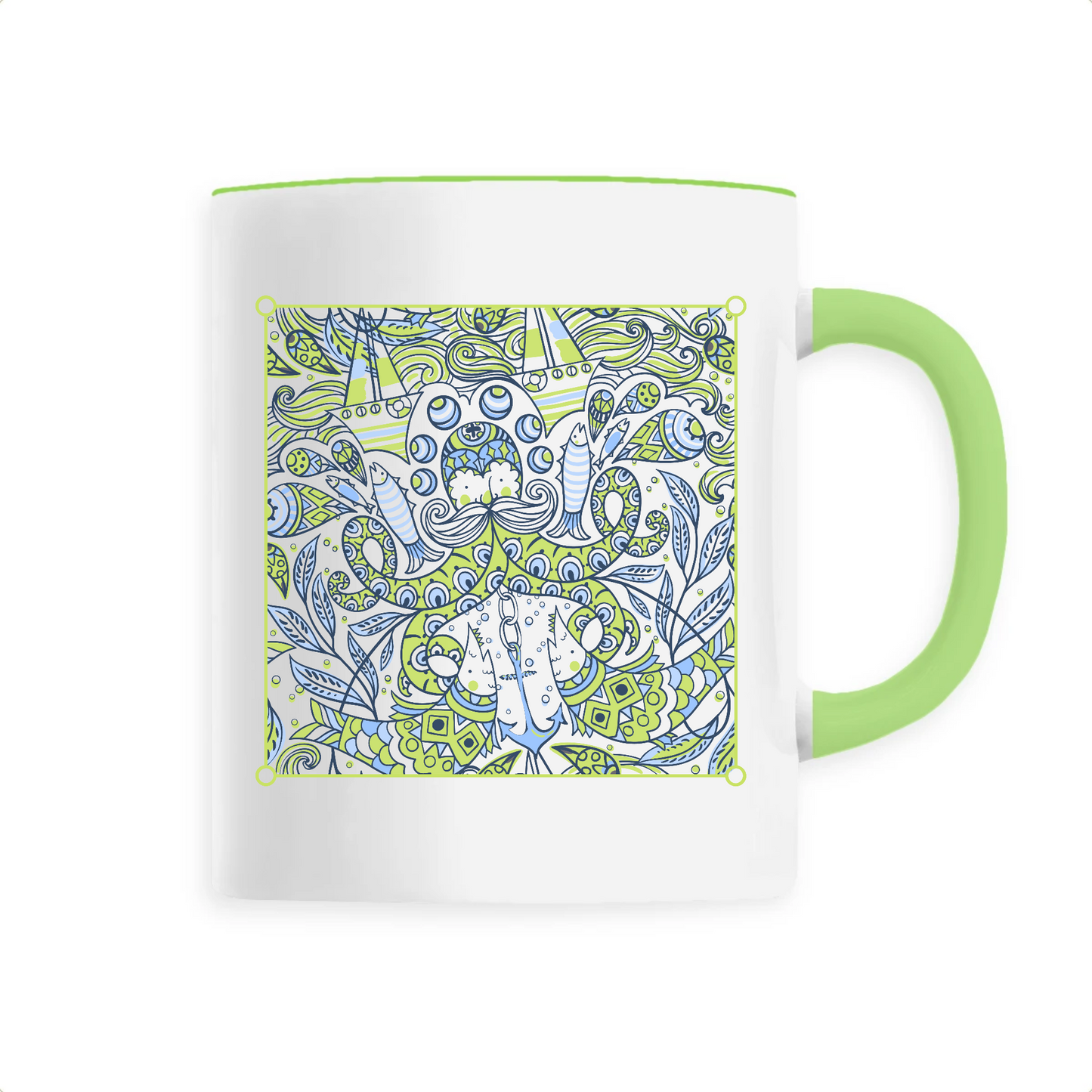 Pêcheur | Mug céramique | Vert